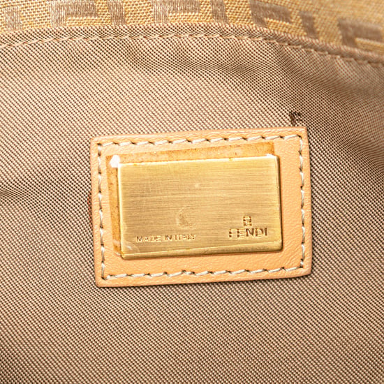 Bolso Tote con Logo Fendi Beige - Image 6