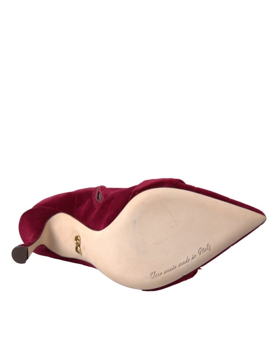 Botas de tobillo de terciopelo acolchado con tacón alto - Image 6