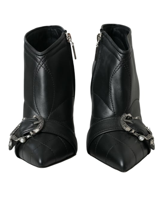 Botines de Cuero Acolchados Estilo Dg con Hebilla - Image 2