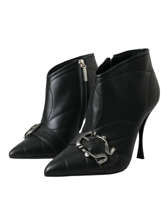 Botines de Cuero Acolchados Estilo Dg con Hebilla - Image 3