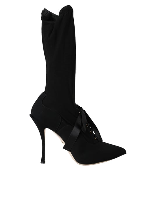 Botas de calcetín con cordones negras Dolce Gabbana - Image 1