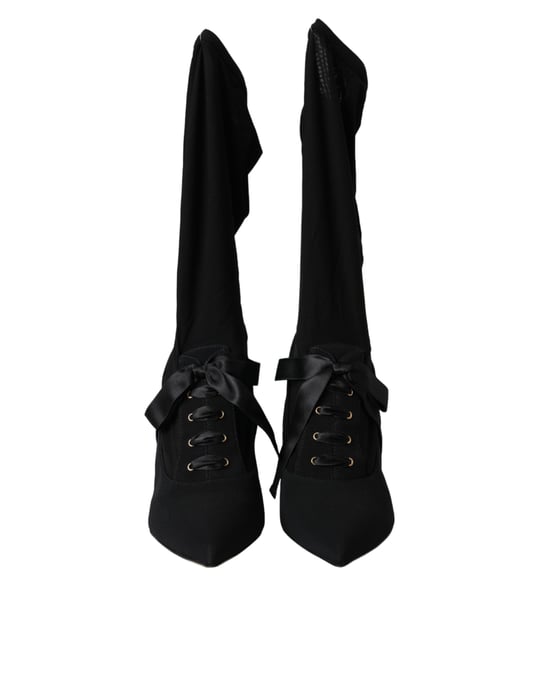 Botas de calcetín con cordones negras Dolce Gabbana - Image 2