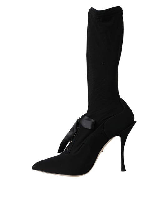 Botas de calcetín con cordones negras Dolce Gabbana - Image 5