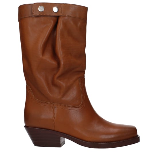 Botas de tacón bloque de cuero - Image 1