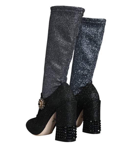 Zapatos de charol con brillantina Mary Jane negros - Image 4