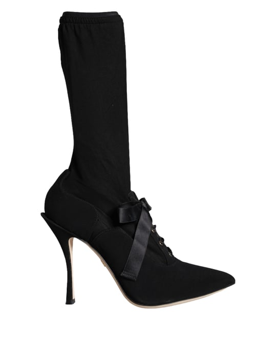 Botas de tacón alto con cordones - Image 1