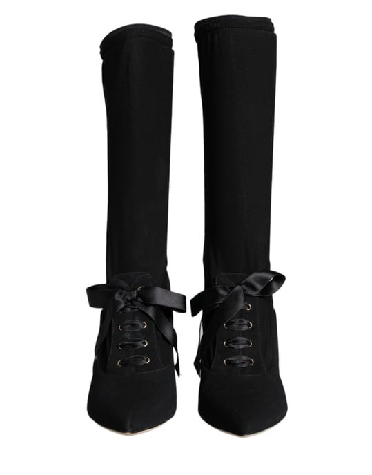 Botas de tacón alto con cordones - Image 2