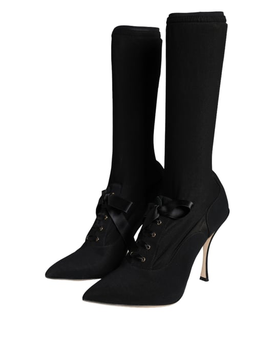 Botas de tacón alto con cordones - Image 3