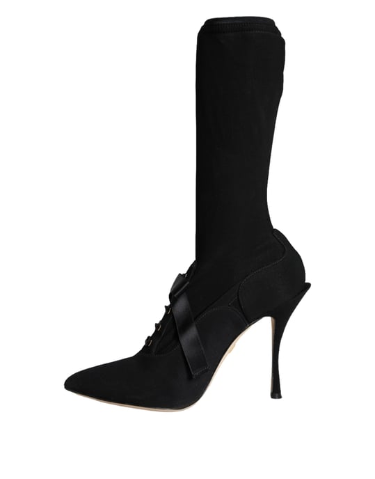 Botas de tacón alto con cordones - Image 6