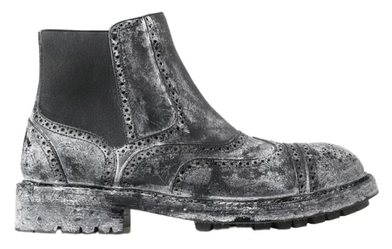 Botas Chelsea Brogue de Cuero Acentuado - Image 1