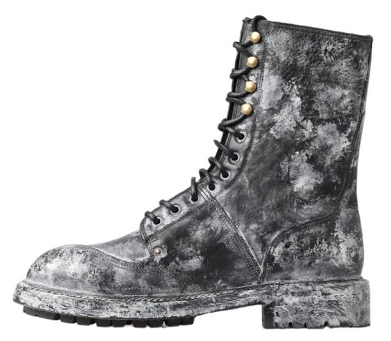 Botas de cuero desgastado con cordones - Image 2