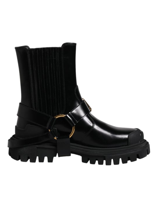 Botines de Cuero Negros con Hebilla - Image 4