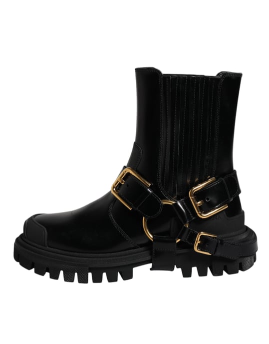 Botines de Cuero Negros con Hebilla - Image 5