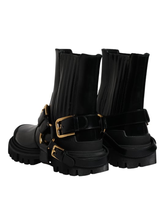 Botines de Cuero Negros con Hebilla - Image 6
