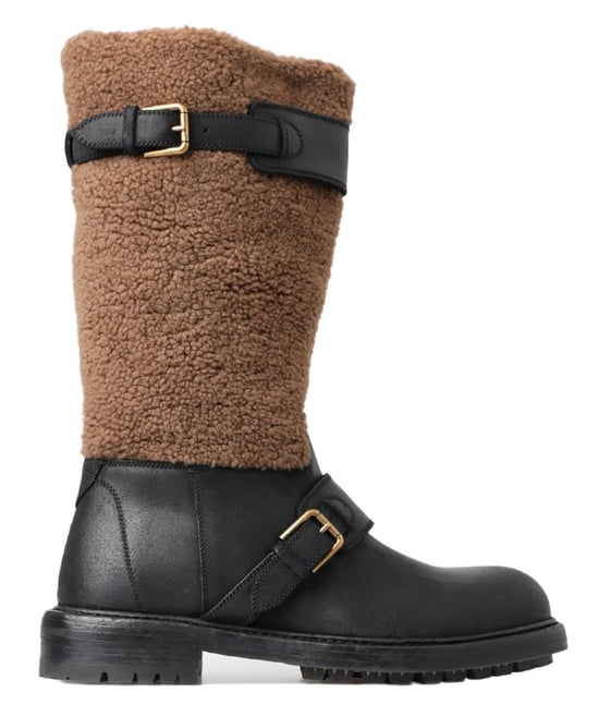 Botas de moto de piel de borrego - Image 1