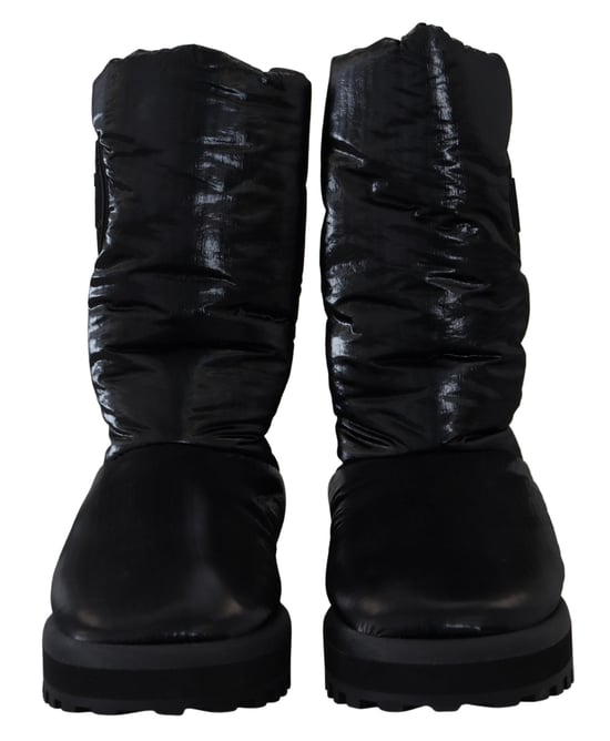 Botas de Nailon Acolchadas Estilo Negro - Image 5
