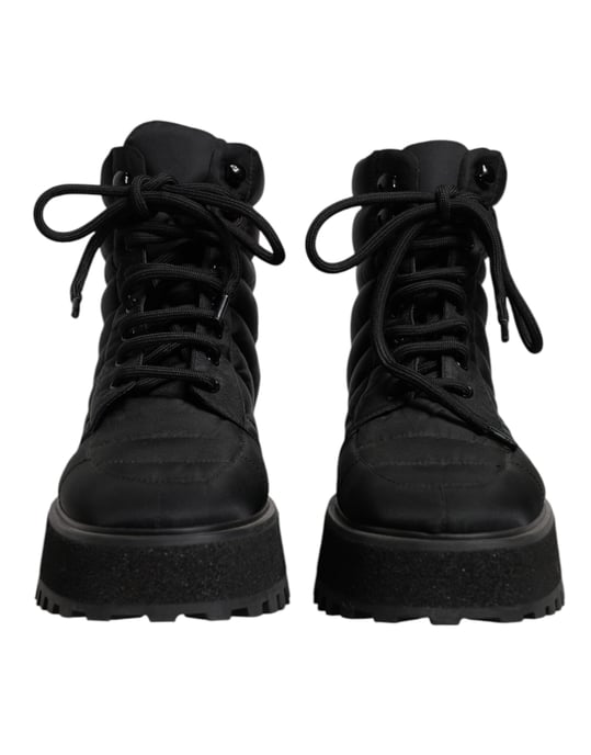 Botas de nylon acolchadas con cordones - Image 2