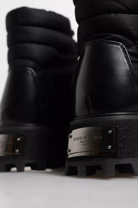 Botas de nylon acolchadas con cordones - Image 3