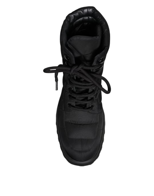 Botas de nylon acolchadas con cordones - Image 4