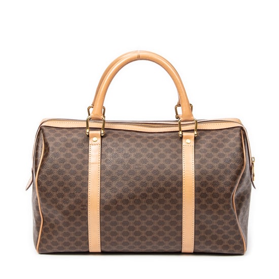Celine Vintage Medium Boston  en Marrón/Beige Lienzo recubierto - Image 5