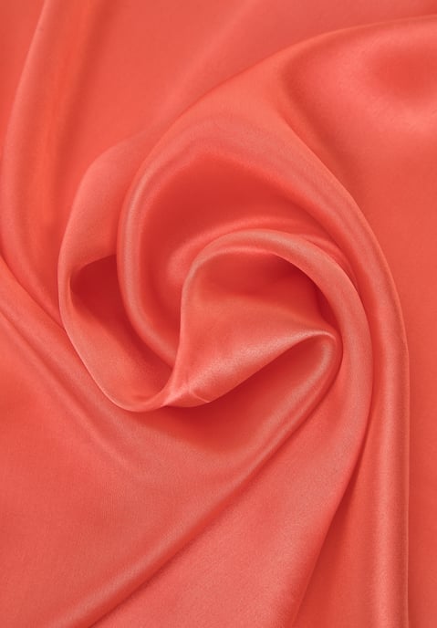 Bufanda de seda color naranja liso para mujer de Wittchen - Image 2