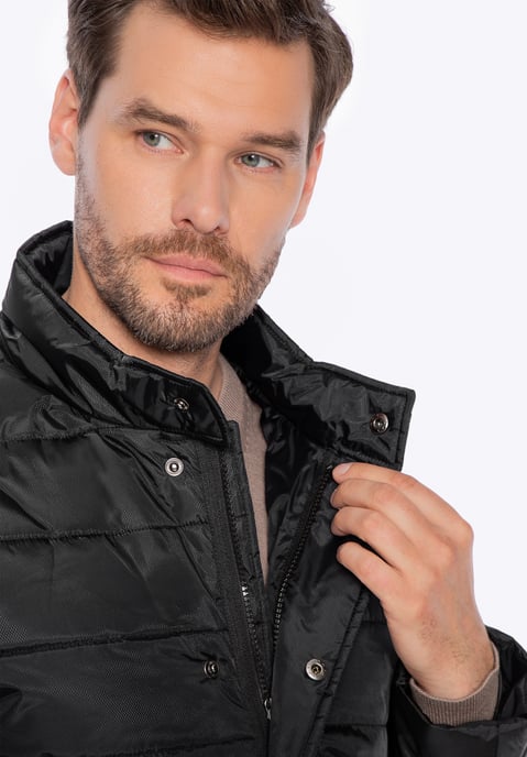 Chaqueta acolchada de nailon negra para hombre de Wittchen - Image 5