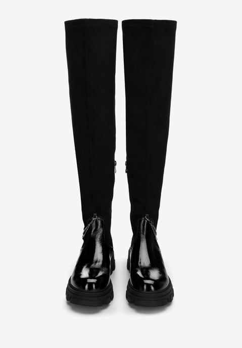 Botas altas de charol para mujer Wittchen con cadena - Image 2