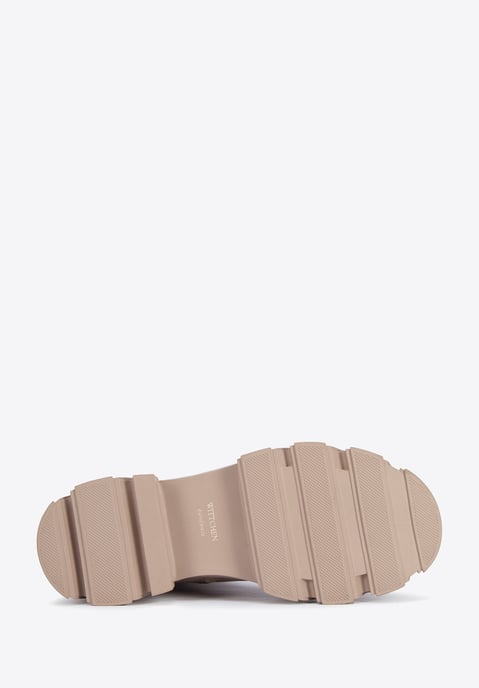 Botas de piel para mujer Wittchen con suela gruesa, color beige - Image 4