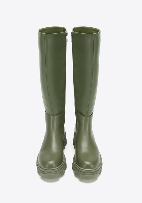 Botas de piel para mujer Wittchen con suela gruesa y cremallera - Image 2