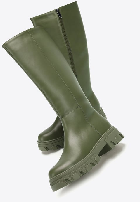 Botas de piel para mujer Wittchen con suela gruesa y cremallera - Image 5