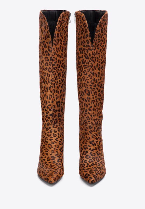 Botas de mujer Wittchen de piel con pelo en estampado animal - Image 2