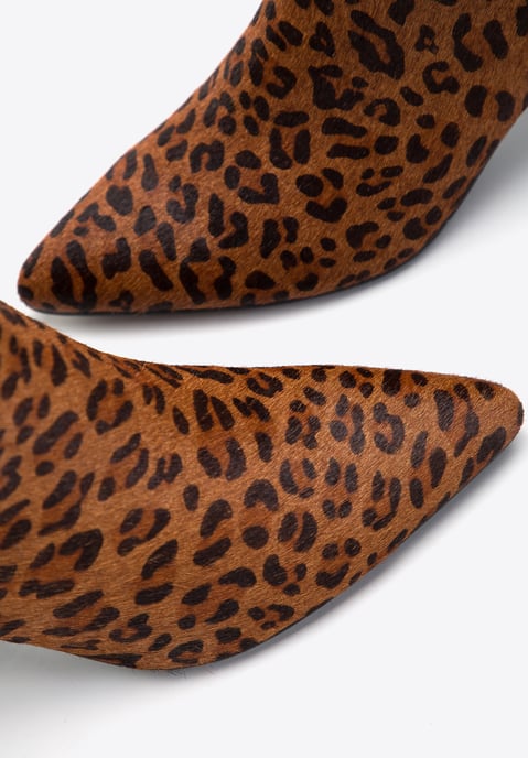 Botas de mujer Wittchen de piel con pelo en estampado animal - Image 6