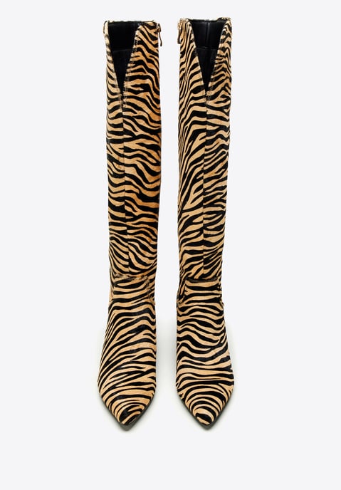 Botas de mujer Wittchen de piel con pelo en estampado animal - Image 2