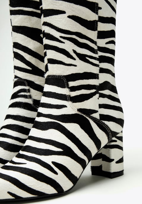 Botas de mujer Wittchen de piel con pelo con estampado animal - Image 6