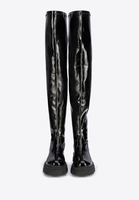 Botas altas de charol para mujer Wittchen de charol negro - Image 2