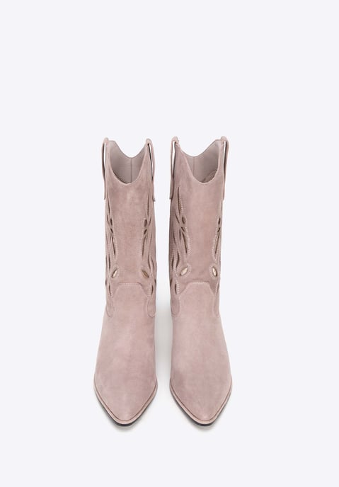 Botas vaqueras Wittchen de ante sin cordones para mujer - Image 2