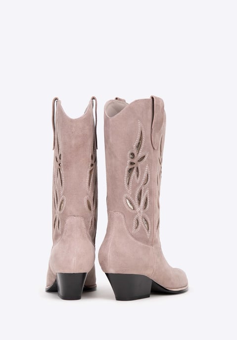 Botas vaqueras Wittchen de ante sin cordones para mujer - Image 3
