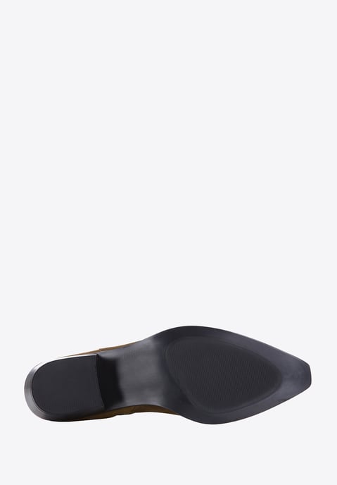 Botas vaqueras de ante para mujer Wittchen con bordado en piel de ante verde - Image 4