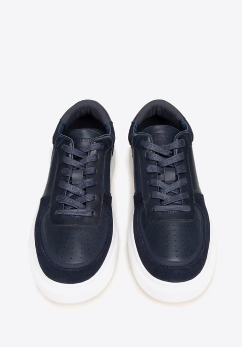 Zapatillas Wittchen de cuero azul marino para hombre - Image 2