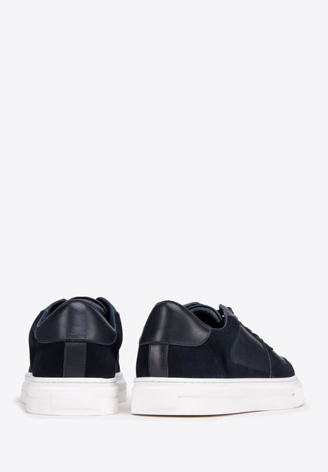 Zapatillas Wittchen de cuero azul marino para hombre - Image 3