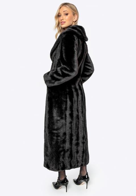 Abrigo de piel sintética para mujer Wittchen, clásico, negro, poliéster - Image 4