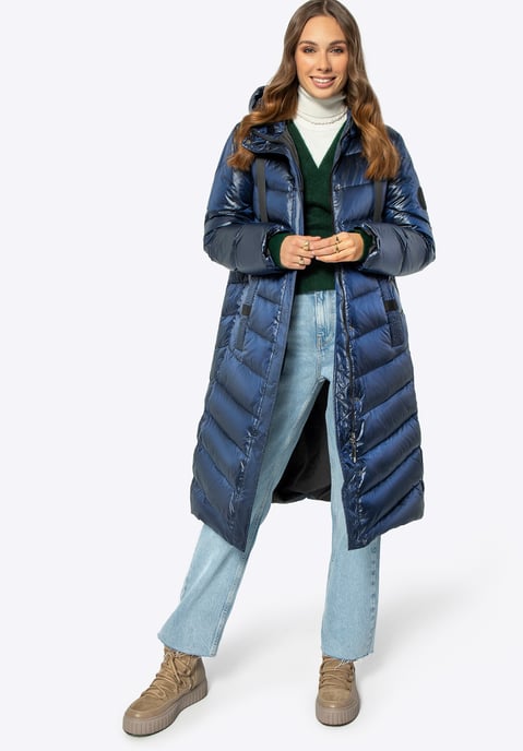 Abrigo acolchado de plumas Wittchen para mujer, color azul marino - Image 2