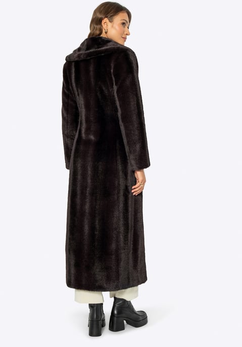 Abrigo de piel sintética para mujer Wittchen Classic Marrón oscuro Marrón - Image 5