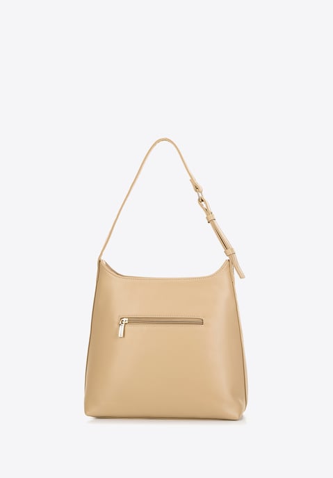 Bolso de mano para mujer Wittchen con logotipo grabado, beige, piel ecológica - Image 3