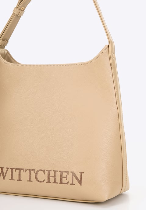 Bolso de mano para mujer Wittchen con logotipo grabado, beige, piel ecológica - Image 5