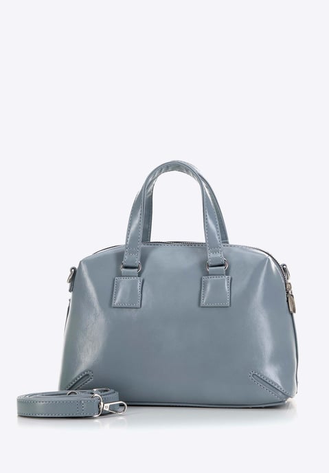 Maletín de mujer Wittchen de piel ecológica con borla, azul - Image 3