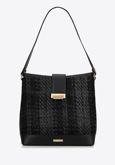 Bolso de mujer Wittchen de tejido bouclé, poliéster negro - Image 1