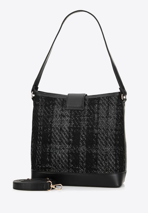 Bolso de mujer Wittchen de tejido bouclé, poliéster negro - Image 2