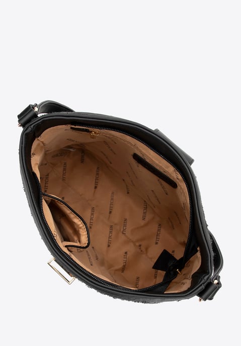 Bolso de mujer Wittchen de tejido bouclé, poliéster negro - Image 3