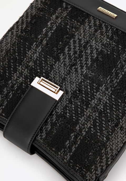 Bolso de mujer Wittchen de tejido bouclé, poliéster negro - Image 4